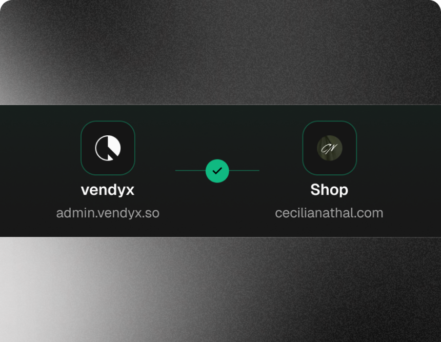 Vendyx dashboard in inventory page displaying a table showing clothing products